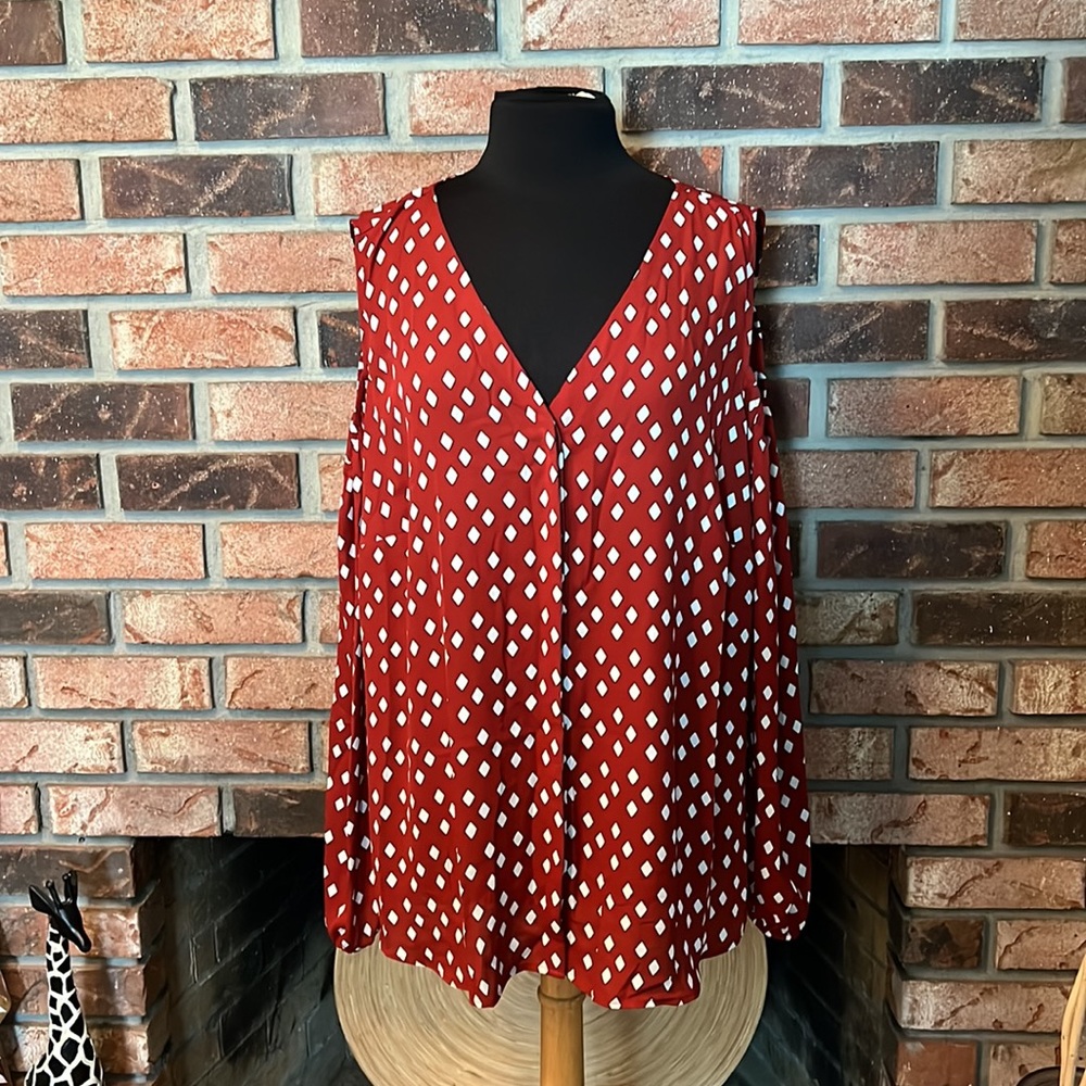 I•N•C International Concepts Diamond Print Blouse